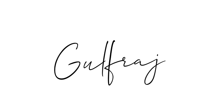 How to make Gulfraj name signature. Use Allison_Script style for creating short signs online. This is the latest handwritten sign. Gulfraj signature style 2 images and pictures png