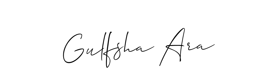 Gulfsha Ara stylish signature style. Best Handwritten Sign (Allison_Script) for my name. Handwritten Signature Collection Ideas for my name Gulfsha Ara. Gulfsha Ara signature style 2 images and pictures png
