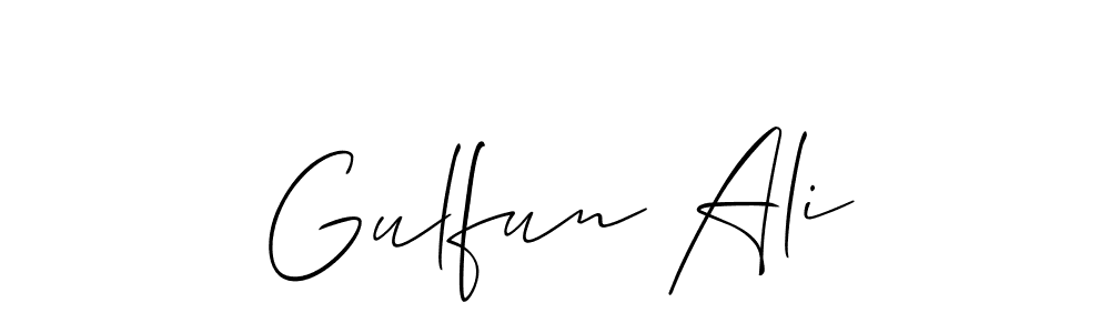 Create a beautiful signature design for name Gulfun Ali. With this signature (Allison_Script) fonts, you can make a handwritten signature for free. Gulfun Ali signature style 2 images and pictures png