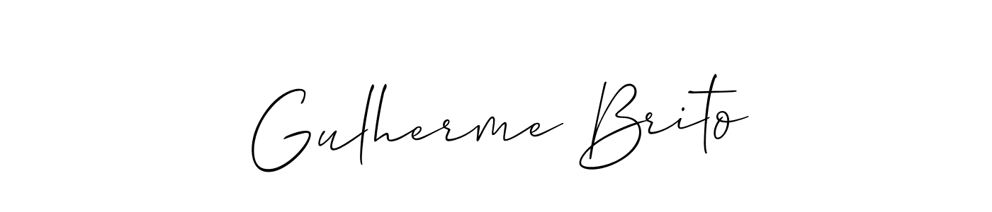 Check out images of Autograph of Gulherme Brito name. Actor Gulherme Brito Signature Style. Allison_Script is a professional sign style online. Gulherme Brito signature style 2 images and pictures png