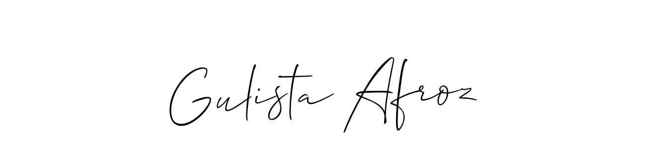 You should practise on your own different ways (Allison_Script) to write your name (Gulista Afroz) in signature. don't let someone else do it for you. Gulista Afroz signature style 2 images and pictures png