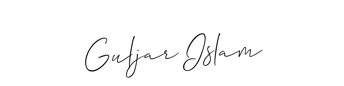 Similarly Allison_Script is the best handwritten signature design. Signature creator online .You can use it as an online autograph creator for name Guljar Islam. Guljar Islam signature style 2 images and pictures png
