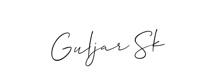 It looks lik you need a new signature style for name Guljar Sk. Design unique handwritten (Allison_Script) signature with our free signature maker in just a few clicks. Guljar Sk signature style 2 images and pictures png