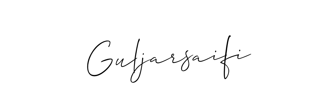 Use a signature maker to create a handwritten signature online. With this signature software, you can design (Allison_Script) your own signature for name Guljarsaifi. Guljarsaifi signature style 2 images and pictures png