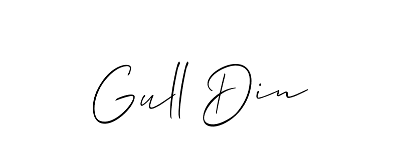 How to make Gull Din name signature. Use Allison_Script style for creating short signs online. This is the latest handwritten sign. Gull Din signature style 2 images and pictures png