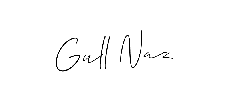How to make Gull Naz name signature. Use Allison_Script style for creating short signs online. This is the latest handwritten sign. Gull Naz signature style 2 images and pictures png