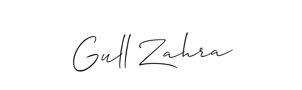 Use a signature maker to create a handwritten signature online. With this signature software, you can design (Allison_Script) your own signature for name Gull Zahra. Gull Zahra signature style 2 images and pictures png
