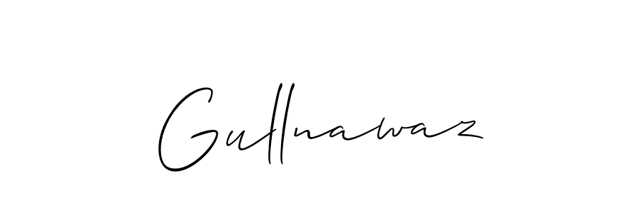 Use a signature maker to create a handwritten signature online. With this signature software, you can design (Allison_Script) your own signature for name Gullnawaz. Gullnawaz signature style 2 images and pictures png