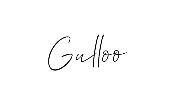 How to make Gulloo name signature. Use Allison_Script style for creating short signs online. This is the latest handwritten sign. Gulloo signature style 2 images and pictures png