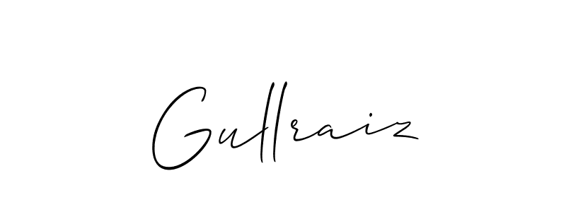 How to make Gullraiz signature? Allison_Script is a professional autograph style. Create handwritten signature for Gullraiz name. Gullraiz signature style 2 images and pictures png