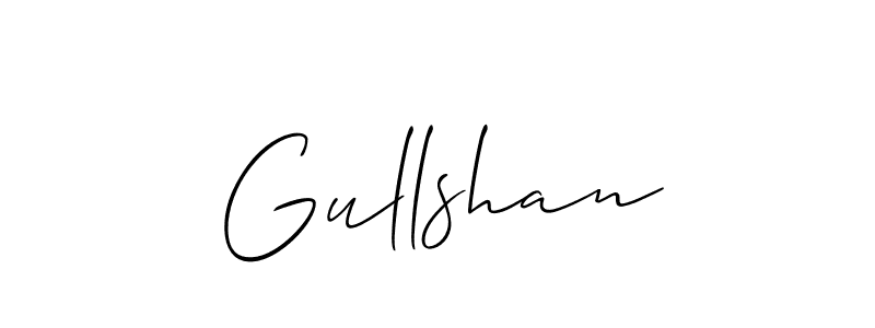 How to make Gullshan signature? Allison_Script is a professional autograph style. Create handwritten signature for Gullshan name. Gullshan signature style 2 images and pictures png