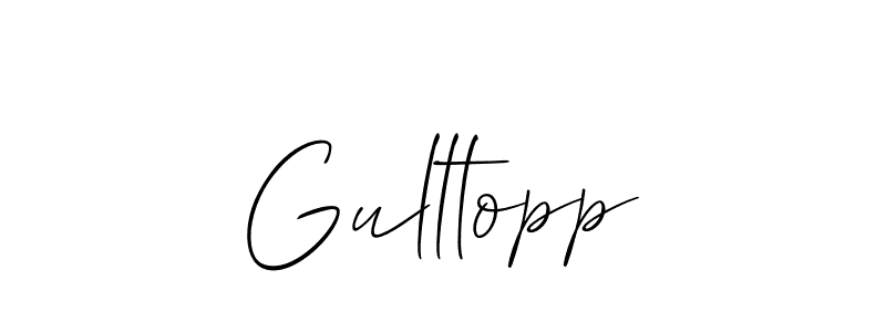 Design your own signature with our free online signature maker. With this signature software, you can create a handwritten (Allison_Script) signature for name Gulltopp. Gulltopp signature style 2 images and pictures png