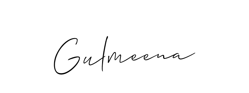 Gulmeena stylish signature style. Best Handwritten Sign (Allison_Script) for my name. Handwritten Signature Collection Ideas for my name Gulmeena. Gulmeena signature style 2 images and pictures png