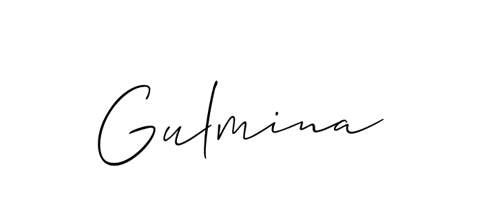 Allison_Script is a professional signature style that is perfect for those who want to add a touch of class to their signature. It is also a great choice for those who want to make their signature more unique. Get Gulmina name to fancy signature for free. Gulmina signature style 2 images and pictures png