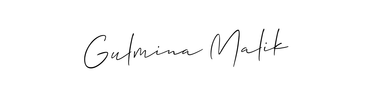 Use a signature maker to create a handwritten signature online. With this signature software, you can design (Allison_Script) your own signature for name Gulmina Malik. Gulmina Malik signature style 2 images and pictures png