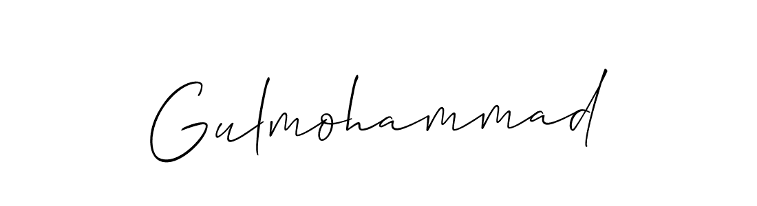 How to make Gulmohammad name signature. Use Allison_Script style for creating short signs online. This is the latest handwritten sign. Gulmohammad signature style 2 images and pictures png