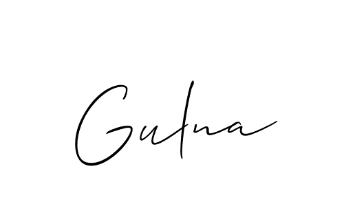 It looks lik you need a new signature style for name Gulna. Design unique handwritten (Allison_Script) signature with our free signature maker in just a few clicks. Gulna signature style 2 images and pictures png