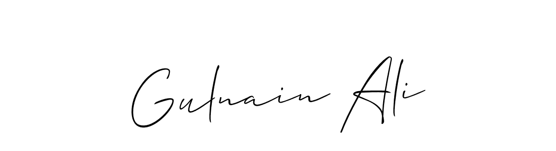 Also You can easily find your signature by using the search form. We will create Gulnain Ali name handwritten signature images for you free of cost using Allison_Script sign style. Gulnain Ali signature style 2 images and pictures png