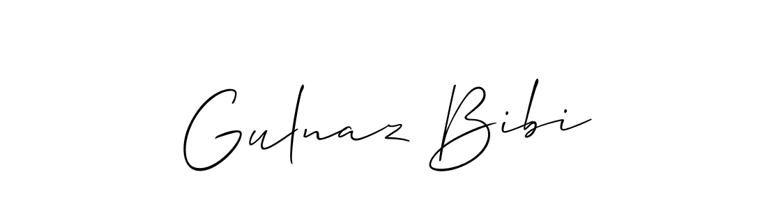 It looks lik you need a new signature style for name Gulnaz Bibi. Design unique handwritten (Allison_Script) signature with our free signature maker in just a few clicks. Gulnaz Bibi signature style 2 images and pictures png