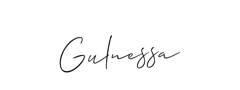 You can use this online signature creator to create a handwritten signature for the name Gulnessa. This is the best online autograph maker. Gulnessa signature style 2 images and pictures png