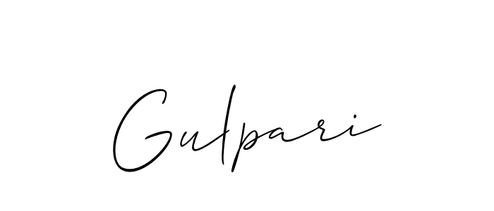 Similarly Allison_Script is the best handwritten signature design. Signature creator online .You can use it as an online autograph creator for name Gulpari. Gulpari signature style 2 images and pictures png