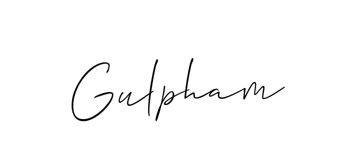 Create a beautiful signature design for name Gulpham. With this signature (Allison_Script) fonts, you can make a handwritten signature for free. Gulpham signature style 2 images and pictures png