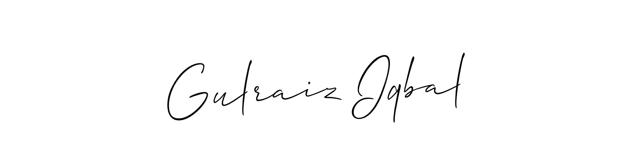 Also we have Gulraiz Iqbal name is the best signature style. Create professional handwritten signature collection using Allison_Script autograph style. Gulraiz Iqbal signature style 2 images and pictures png