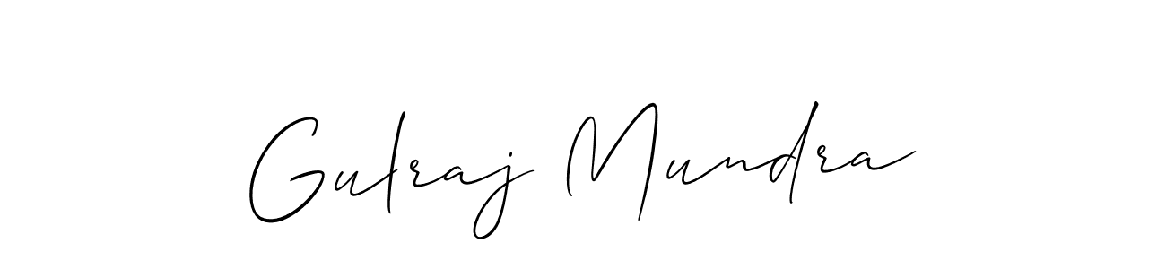 Gulraj Mundra stylish signature style. Best Handwritten Sign (Allison_Script) for my name. Handwritten Signature Collection Ideas for my name Gulraj Mundra. Gulraj Mundra signature style 2 images and pictures png