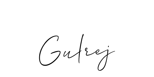 How to Draw Gulrej signature style? Allison_Script is a latest design signature styles for name Gulrej. Gulrej signature style 2 images and pictures png