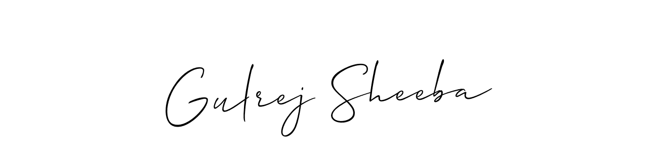 This is the best signature style for the Gulrej Sheeba name. Also you like these signature font (Allison_Script). Mix name signature. Gulrej Sheeba signature style 2 images and pictures png