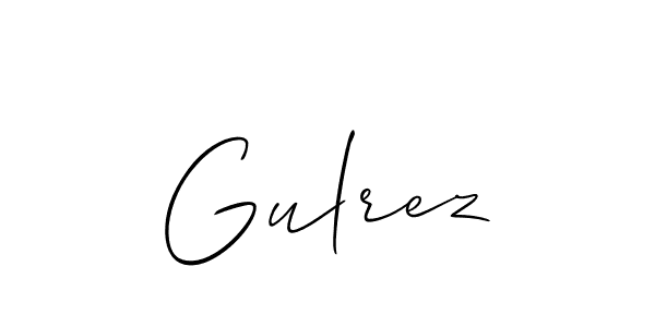 The best way (Allison_Script) to make a short signature is to pick only two or three words in your name. The name Gulrez include a total of six letters. For converting this name. Gulrez signature style 2 images and pictures png