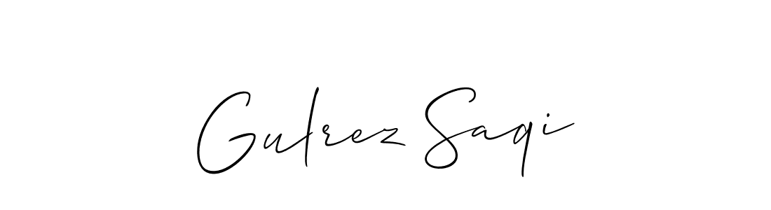 Also we have Gulrez Saqi name is the best signature style. Create professional handwritten signature collection using Allison_Script autograph style. Gulrez Saqi signature style 2 images and pictures png