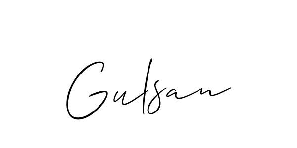 The best way (Allison_Script) to make a short signature is to pick only two or three words in your name. The name Gulsan include a total of six letters. For converting this name. Gulsan signature style 2 images and pictures png