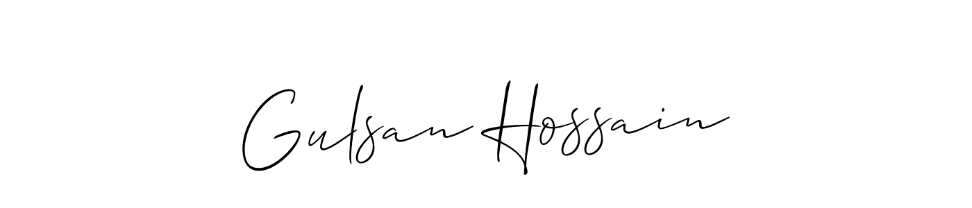 Gulsan Hossain stylish signature style. Best Handwritten Sign (Allison_Script) for my name. Handwritten Signature Collection Ideas for my name Gulsan Hossain. Gulsan Hossain signature style 2 images and pictures png