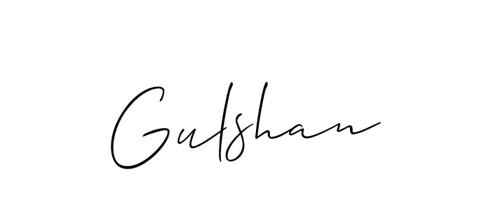 Design your own signature with our free online signature maker. With this signature software, you can create a handwritten (Allison_Script) signature for name Gulshan. Gulshan signature style 2 images and pictures png