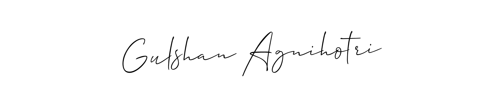 You should practise on your own different ways (Allison_Script) to write your name (Gulshan Agnihotri) in signature. don't let someone else do it for you. Gulshan Agnihotri signature style 2 images and pictures png