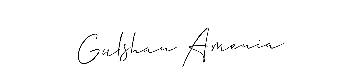 Design your own signature with our free online signature maker. With this signature software, you can create a handwritten (Allison_Script) signature for name Gulshan Amenia. Gulshan Amenia signature style 2 images and pictures png