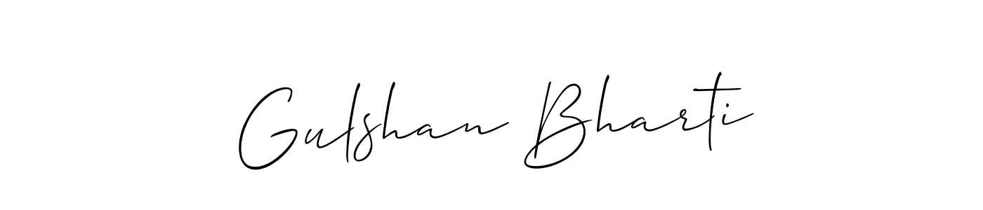 Design your own signature with our free online signature maker. With this signature software, you can create a handwritten (Allison_Script) signature for name Gulshan Bharti. Gulshan Bharti signature style 2 images and pictures png