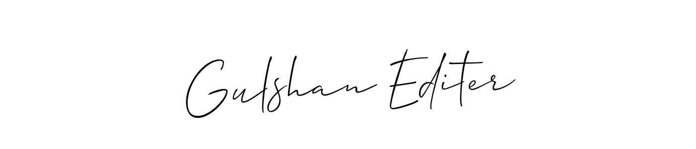 How to make Gulshan Editer name signature. Use Allison_Script style for creating short signs online. This is the latest handwritten sign. Gulshan Editer signature style 2 images and pictures png