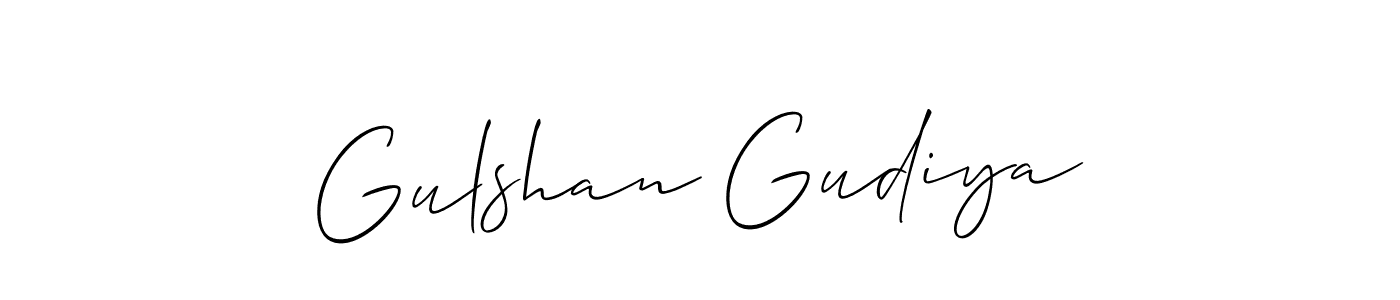 Similarly Allison_Script is the best handwritten signature design. Signature creator online .You can use it as an online autograph creator for name Gulshan Gudiya. Gulshan Gudiya signature style 2 images and pictures png