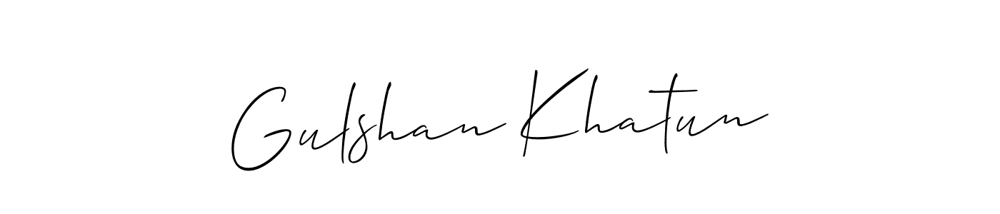Similarly Allison_Script is the best handwritten signature design. Signature creator online .You can use it as an online autograph creator for name Gulshan Khatun. Gulshan Khatun signature style 2 images and pictures png