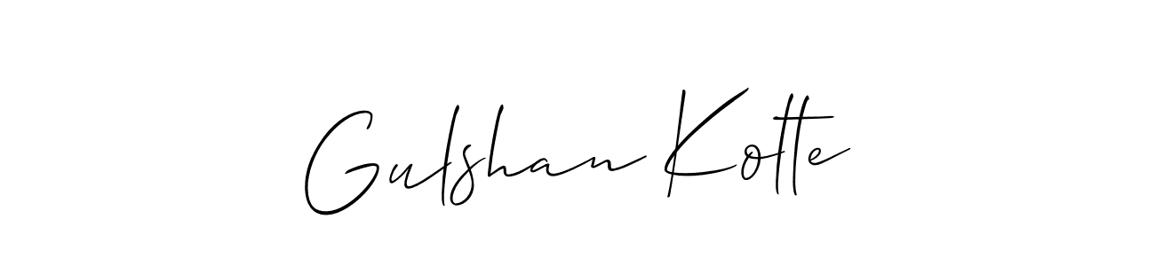 Make a short Gulshan Kolte signature style. Manage your documents anywhere anytime using Allison_Script. Create and add eSignatures, submit forms, share and send files easily. Gulshan Kolte signature style 2 images and pictures png