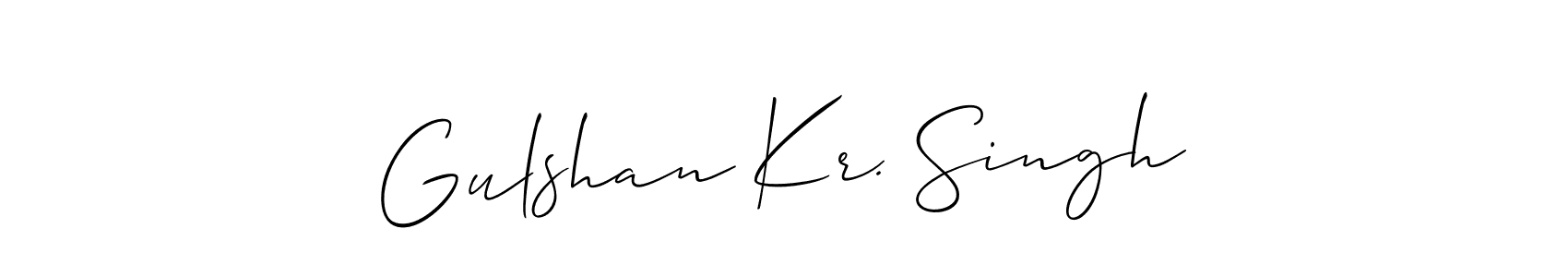 How to make Gulshan Kr. Singh name signature. Use Allison_Script style for creating short signs online. This is the latest handwritten sign. Gulshan Kr. Singh signature style 2 images and pictures png