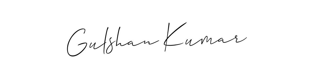 Use a signature maker to create a handwritten signature online. With this signature software, you can design (Allison_Script) your own signature for name Gulshan Kumar. Gulshan Kumar signature style 2 images and pictures png