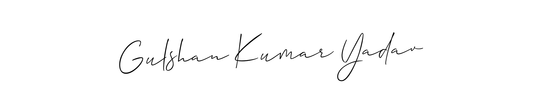 Also we have Gulshan Kumar Yadav name is the best signature style. Create professional handwritten signature collection using Allison_Script autograph style. Gulshan Kumar Yadav signature style 2 images and pictures png