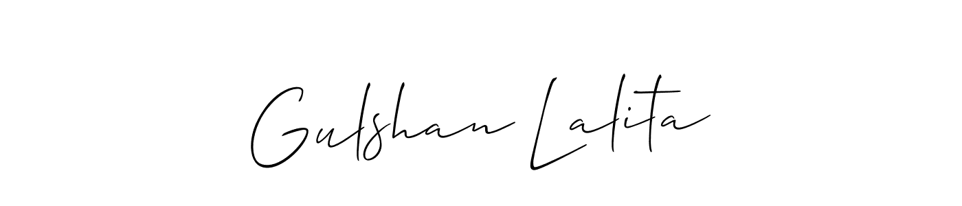 You can use this online signature creator to create a handwritten signature for the name Gulshan Lalita. This is the best online autograph maker. Gulshan Lalita signature style 2 images and pictures png