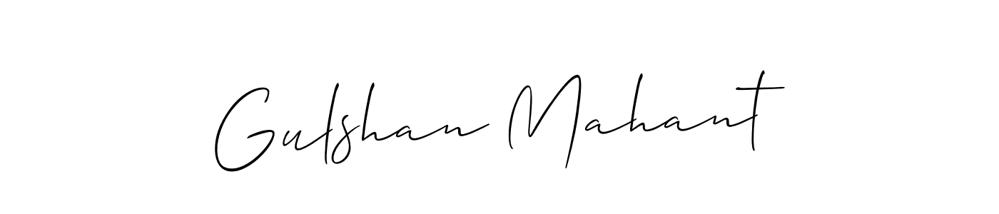 if you are searching for the best signature style for your name Gulshan Mahant. so please give up your signature search. here we have designed multiple signature styles  using Allison_Script. Gulshan Mahant signature style 2 images and pictures png