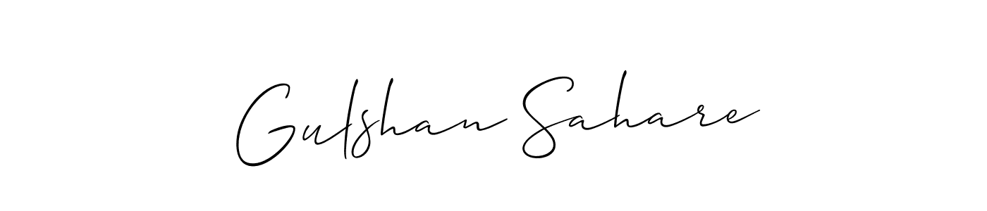 Also we have Gulshan Sahare name is the best signature style. Create professional handwritten signature collection using Allison_Script autograph style. Gulshan Sahare signature style 2 images and pictures png