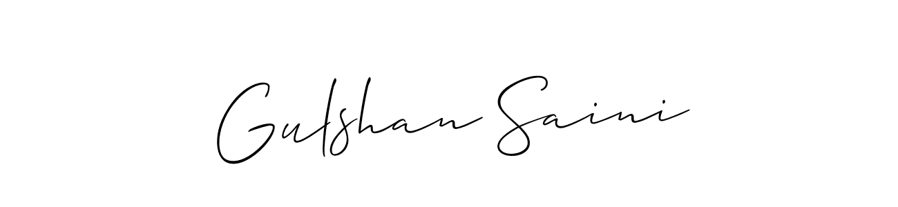 Similarly Allison_Script is the best handwritten signature design. Signature creator online .You can use it as an online autograph creator for name Gulshan Saini. Gulshan Saini signature style 2 images and pictures png