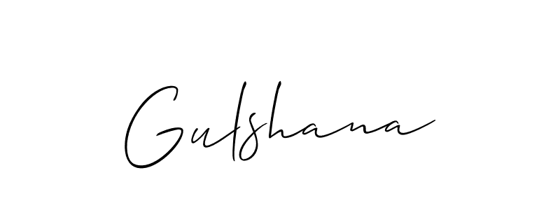 How to make Gulshana name signature. Use Allison_Script style for creating short signs online. This is the latest handwritten sign. Gulshana signature style 2 images and pictures png